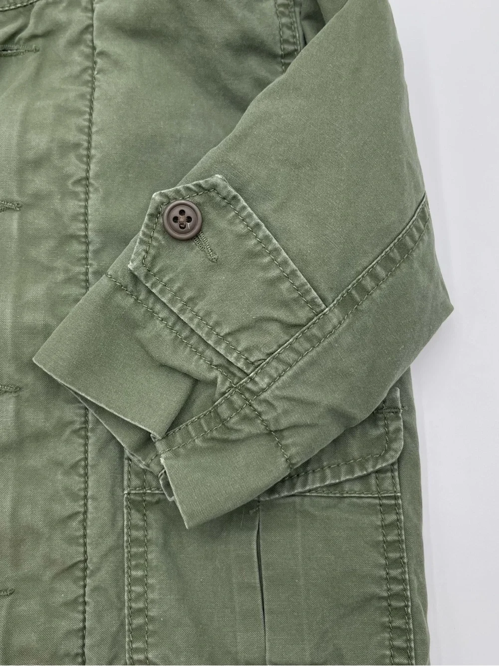 Old Navy Hooded Utility Military Style Jacket 18-24 mos Fleece lined Cotton
